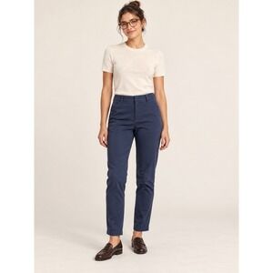 Gap Signature Skinny Ankle Khaki Pants Navy Blue Womens 8 Mid Rise Stretch